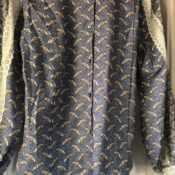 La Vie Rebecca Taylor Woodblock Lily Lace Top size S - Picture 7 of 10